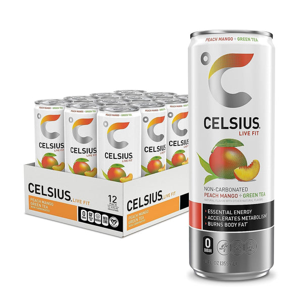 CELSIUS Energy Drink Peach Mango Green Tea - Leo Smart Traders