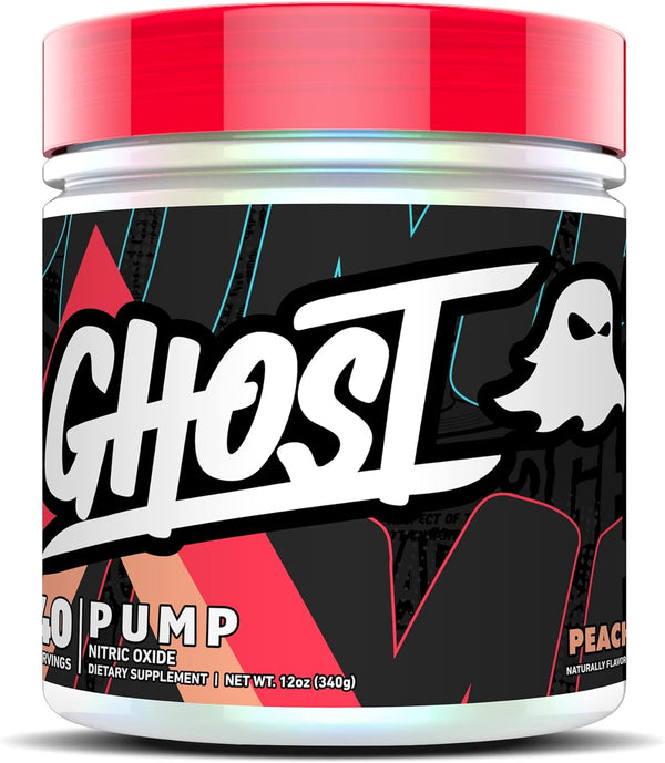 GHOST Pump Nitric Oxide Powder, Peach, 40 Servings