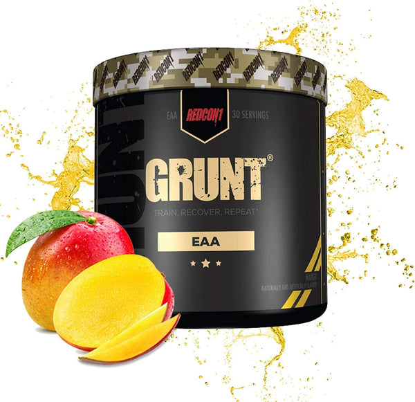 REDCON1 Grunt EAAs, Mango - Sugar Free, Recover, Repeat (30 Servings)