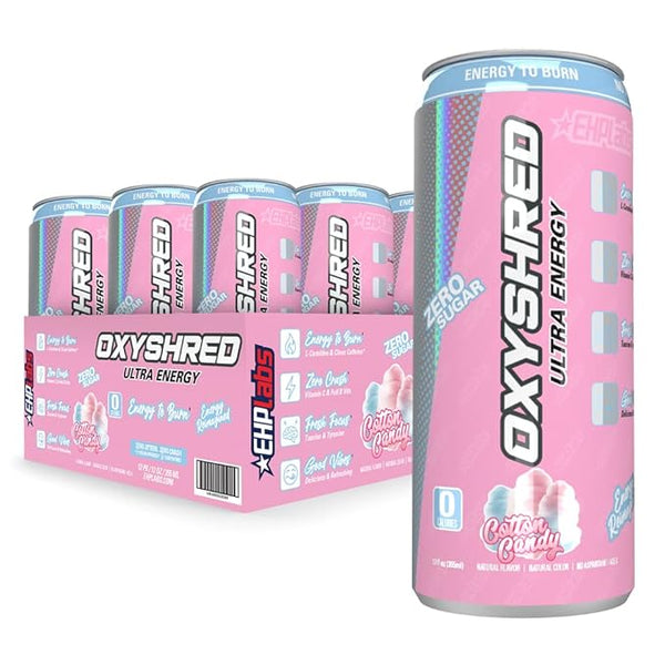 EHPlabs OxyShred Ultra Energy Drink - Cotton Candy | 12 Pack