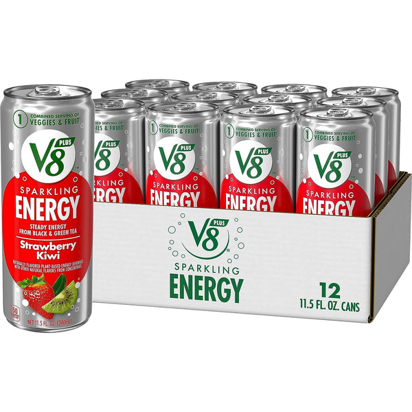 V8 +SPARKLING ENERGY Strawberry Kiwi Energy Drink, 11.5 FL OZ Can