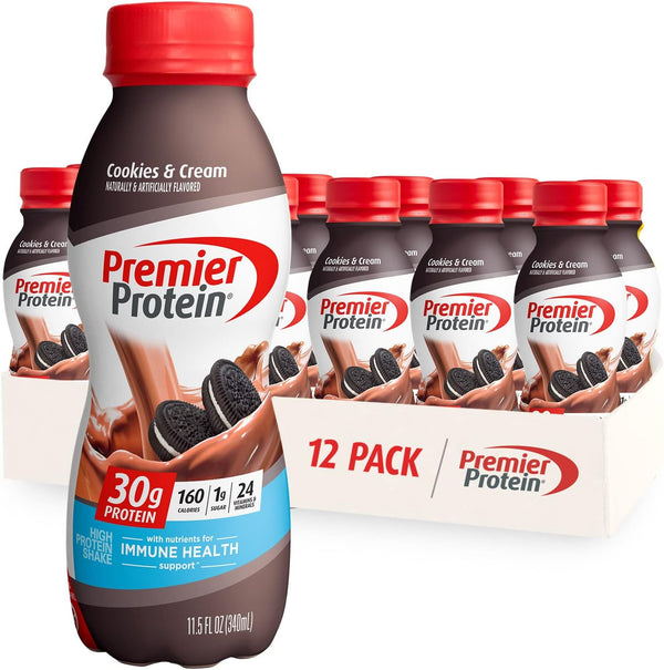 Premier Protein Shake, Cookies & Cream, 30g Protein, 11.5oz (12 Pack)