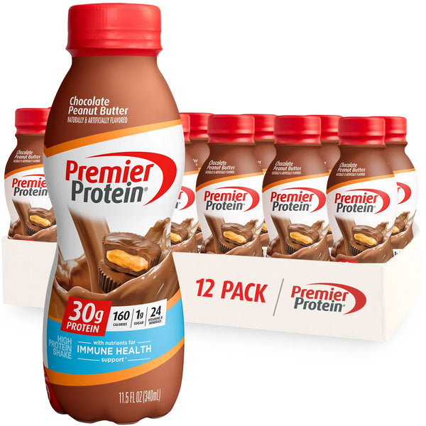 Premier Protein Shake, Chocolate Peanut Butter, 30g Protein, 11.5oz (12 Pack)