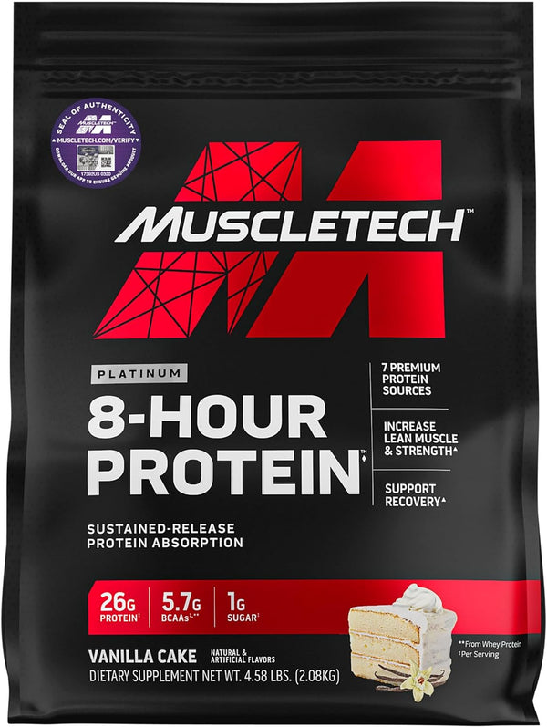 MuscleTech Phase8 Protein Powder Whey & Casein Protein Powder, Vanilla, 4.58 Pound