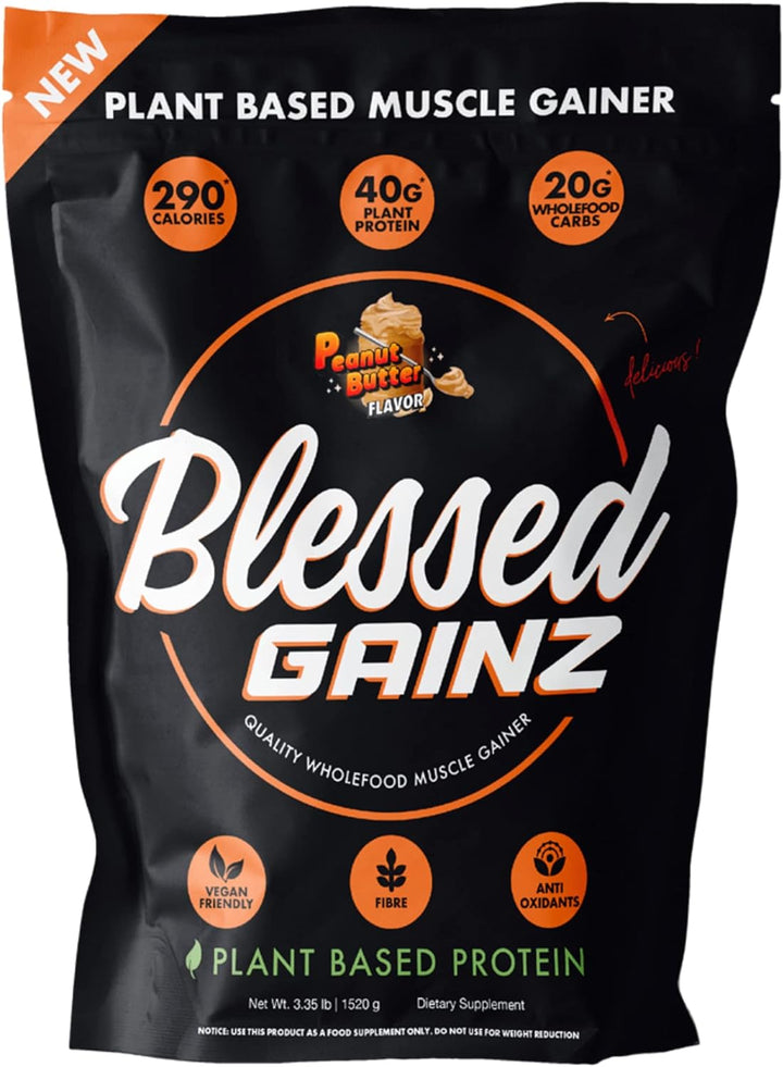 Blessed Gainz Plant Based Protein Powder Peanut Butter - Leo Smart Traders