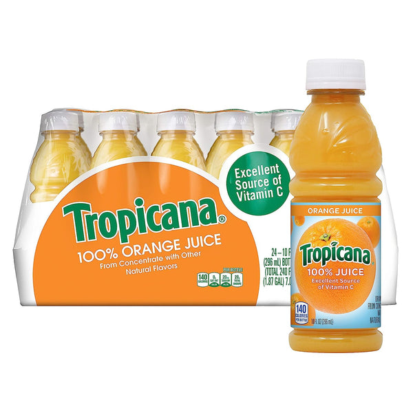 Tropicana Juice, Orange Juice, 10oz (24 Pack)