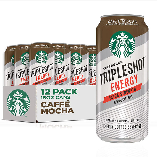 Starbucks Tripleshot Energy Espresso Coffee Beverage, Caffe' Mocha, 15oz cans (12 Pack)