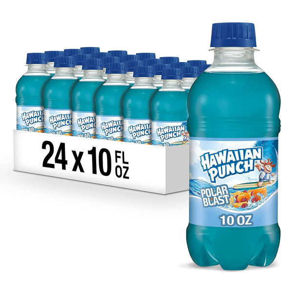 Hawaiian Punch Polar Blast, 10oz bottles, 24 Count (4 Packs of 6)