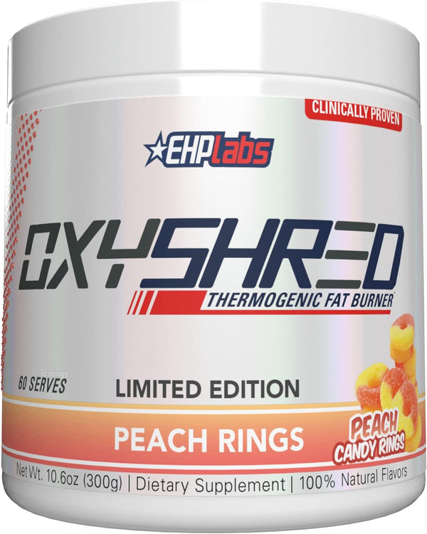 EHPlabs OxyShred Thermogenic Pre Workout Powder - Peach Candy Rings