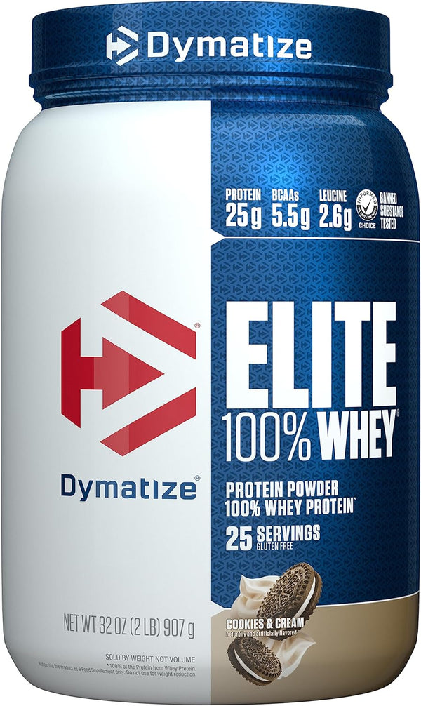 Dymatize Elite 100% Whey Protein Powder - Cookies & Cream