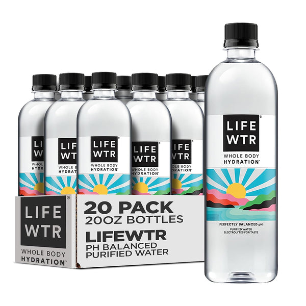 LIFEWTR Premium Purified Water, pH Balanced with Electrolytes, 20 Fl Oz (20 pack)