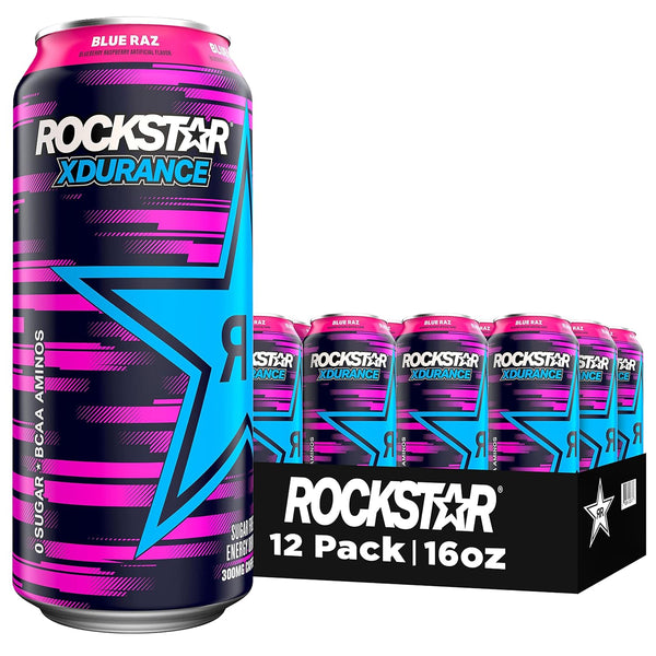 Rockstar Energy Drink Xdurance - Blue Raz | 12 Pack