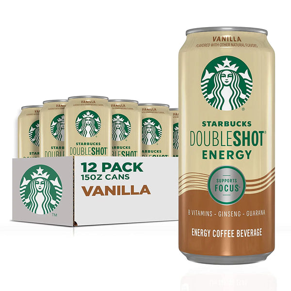 Starbucks Doubleshot Energy Espresso Coffee, Vanilla, 15oz (12 Pack)