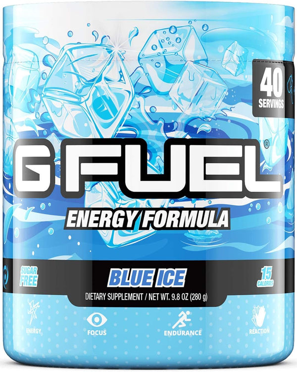 G Fuel Blue Ice Energy Powder, Blue Raspberry Flavor, 9.8oz