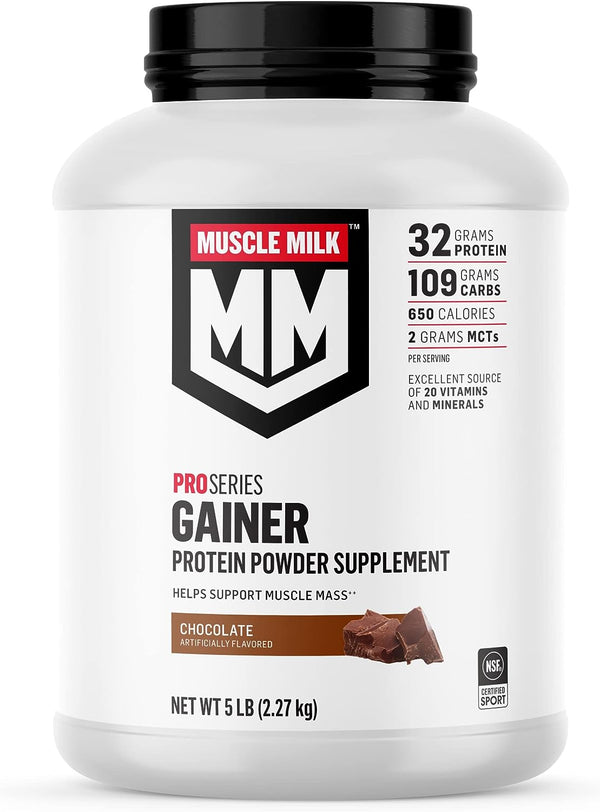 Muscle Milk Gainer Protein Powder, Chocolate, 5 Pound