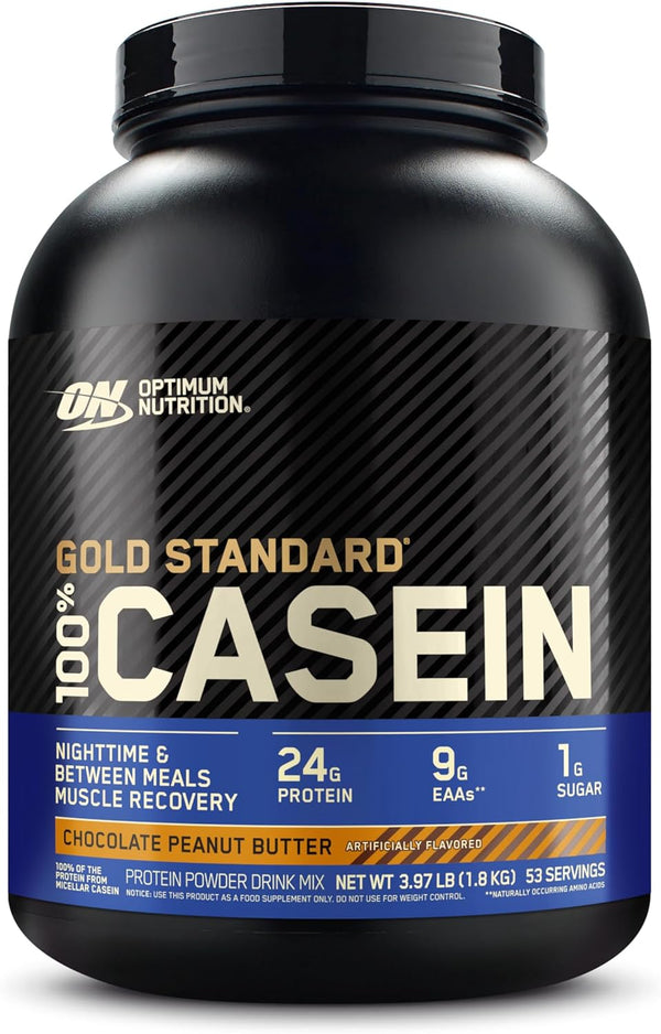 Optimum Nutrition Gold Standard 100% Casein Protein Powder, Chocolate Peanut Butter, 4 Pound