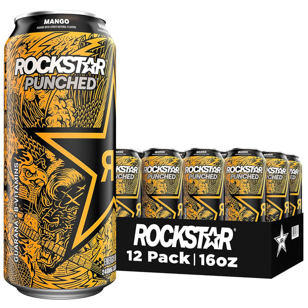 Rockstar Punched Energy Drink - Mango | 12 Pack