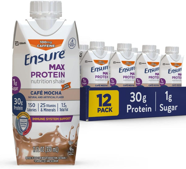 Ensure Max Protein Nutrition Shake - Cafe Mocha | 12 Pack