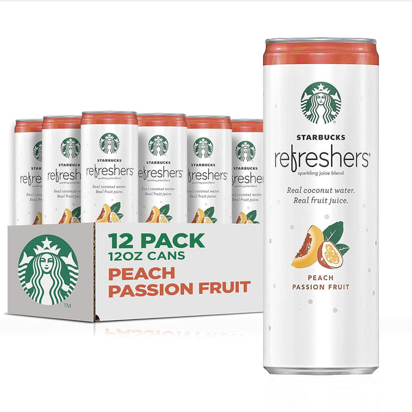 Starbucks, Refreshers, Peach Passion Fruit, 12oz (12 Pack)