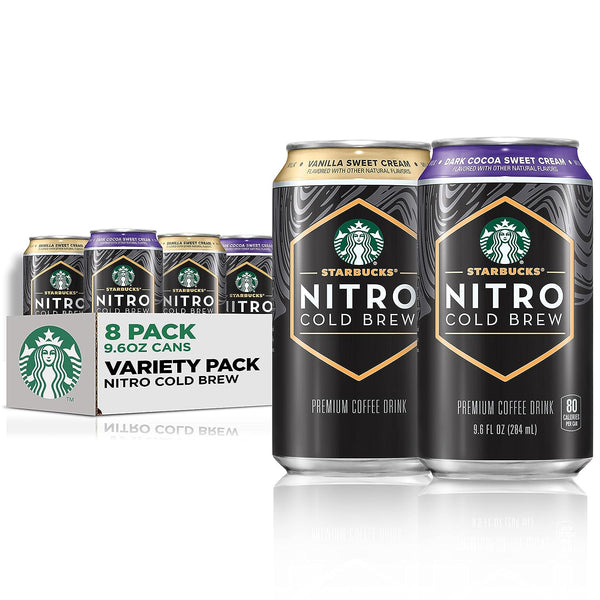 Starbucks Nitro Cold Brew, Variety Pack, 9.6oz (8 Pack)