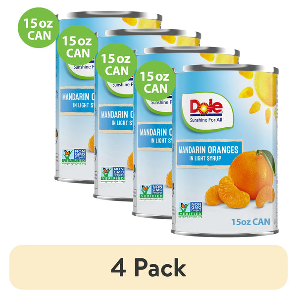 Dole Mandarin Oranges in Light Syrup, 15 oz Can (4-12 pack)