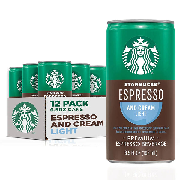 Starbucks Doubleshot Espresso & Cream Light Premium Coffee, 6.5oz (12 Pack)