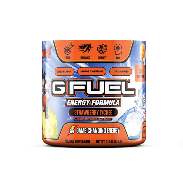 G Fuel Dragon Ball Energy Powder, Strawberry Lychee Flavor, 7.4oz