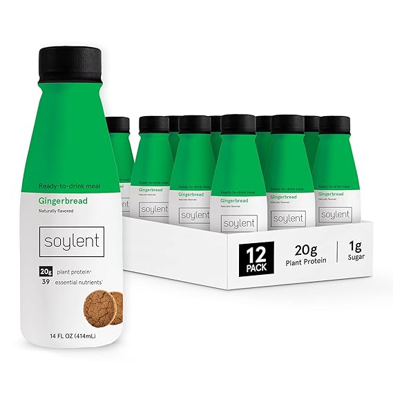 Soylent Protein Shake, Gingerbread, 14oz, (12 Pack)