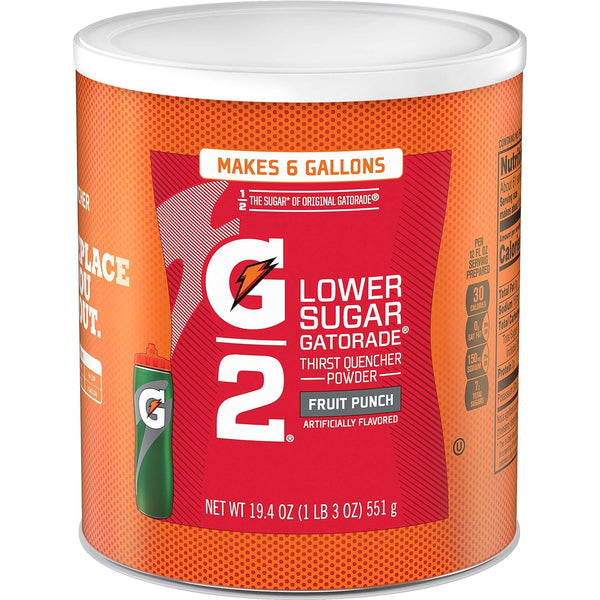 Gatorade Thirst Quencher Powder, G2 Fruit Punch, 19.4oz