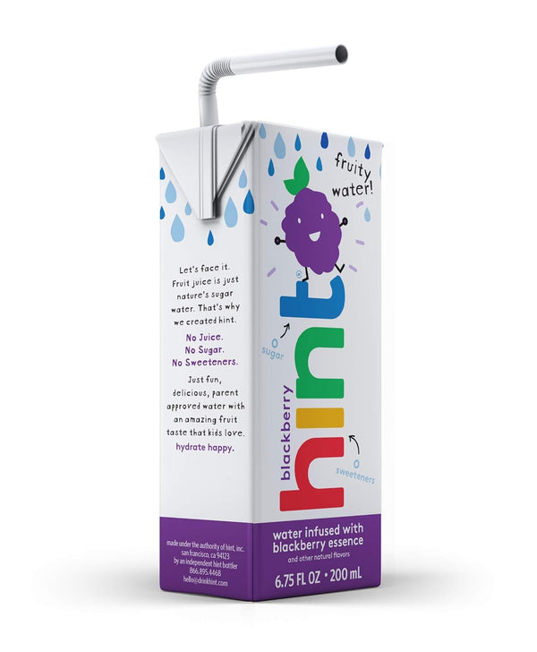 Hint Kids Water Blackberry , Zero Sugar, Zero Calories, 6.75oz (32 Pack)