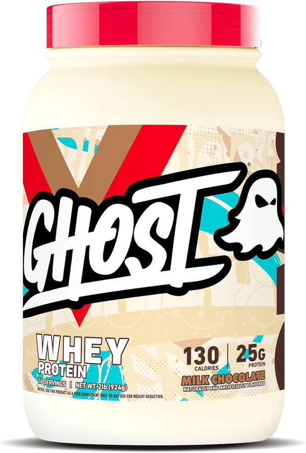 GHOST Whey Protein Powder, Milk Chocolate - 2LB Tub