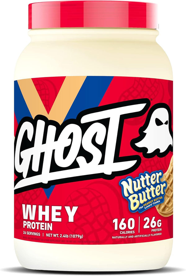 GHOST Whey Protein Powder, Nutter Butter 2LB