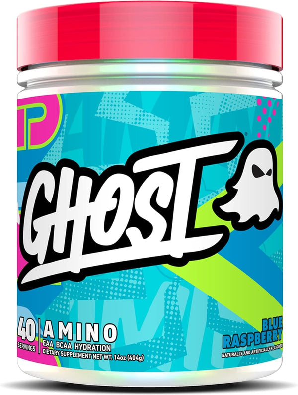 GHOST Amino: Essential Amino Acid Supplement, Blue Raspberry - 20 Servings