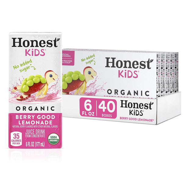 Honest Kids Berry Good Lemonade, Juice Drink, 6oz, (40 Pack)