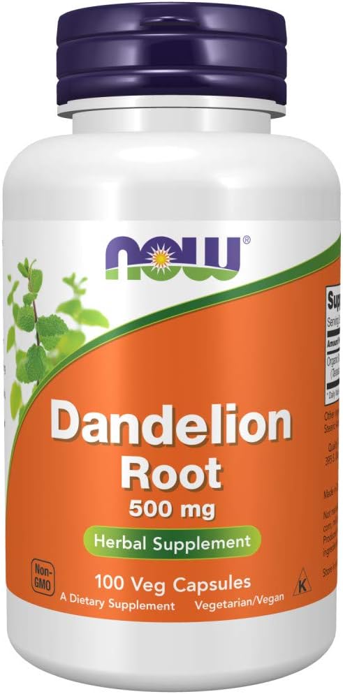 NOW Supplements, Dandelion Root (Taraxacum officinale) 500 mg, Herbal Supplement, 100 Veg Capsules