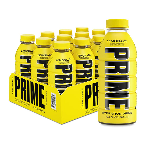 Prime Hydration - Lemonade - 16.9oz, (12 Pack)