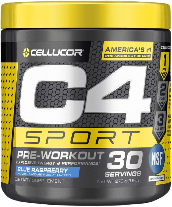 C4 Sport Pre Workout Powder Blue Raspberry - Leo Smart Traders