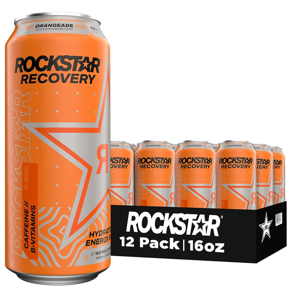 Rockstar Recovery Energy Drink with Electrolytes - Orange | 12 Pack