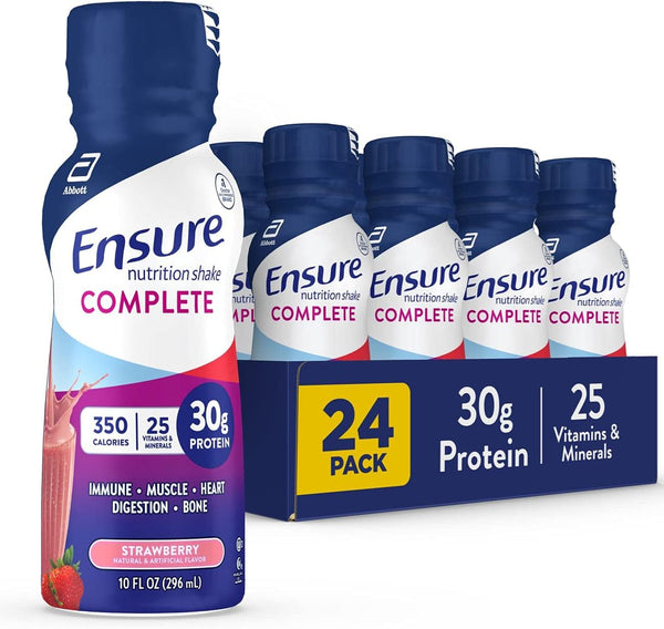 Ensure COMPLETE Nutrition Shake - Strawberry | 4-24 Pack