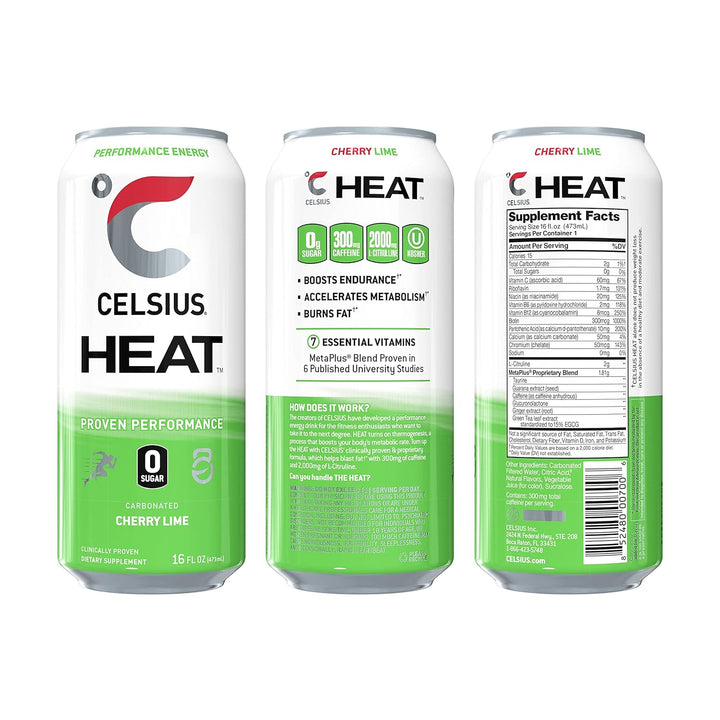 CELSIUS HEAT Energy Drink Cherry Lime - Leo Smart Traders