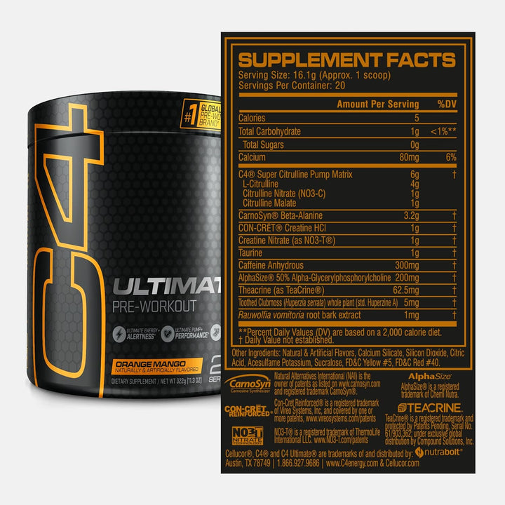 C4 Ultimate Pre Workout Orange Mango - Leo Smart Traders