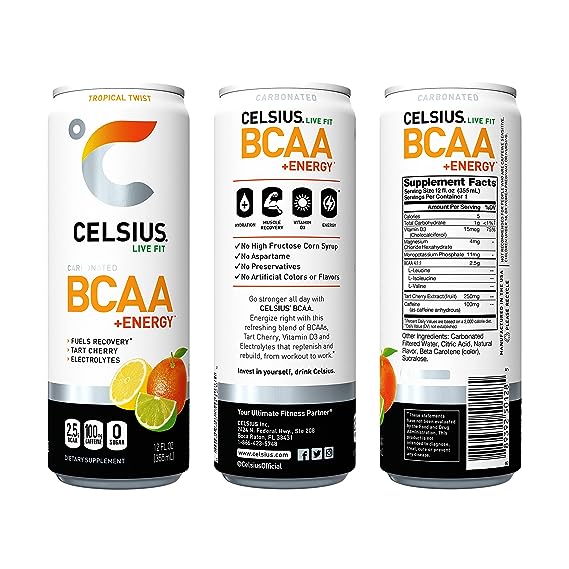 Celsius BCAA Energy Drink Tropical Twist - Leo Smart Traders