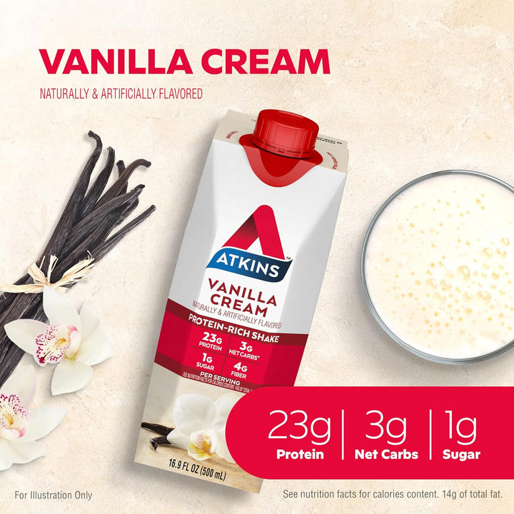 Atkins Protein Shake Vanilla Cream - Leo Smart Traders