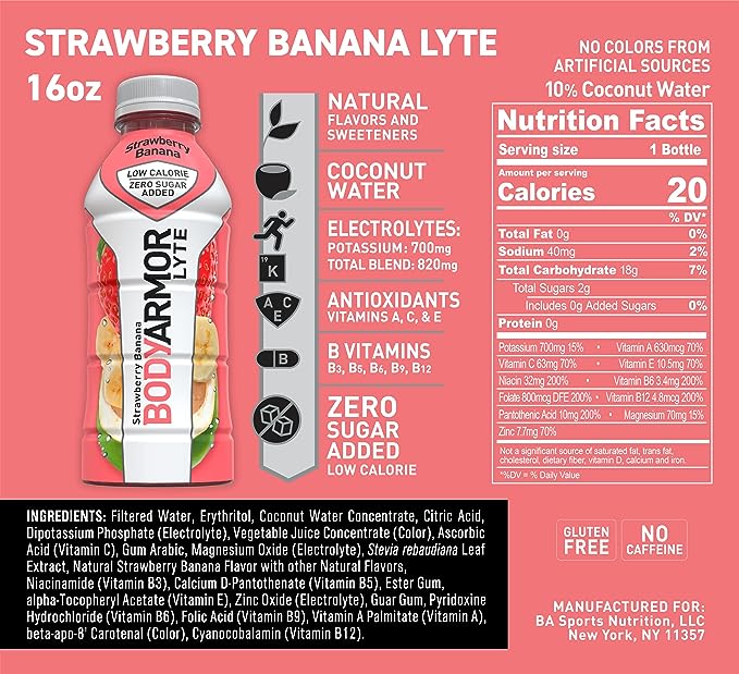 BODYARMOR LYTE Sports Drink Strawberry Banana - Leo Smart Traders