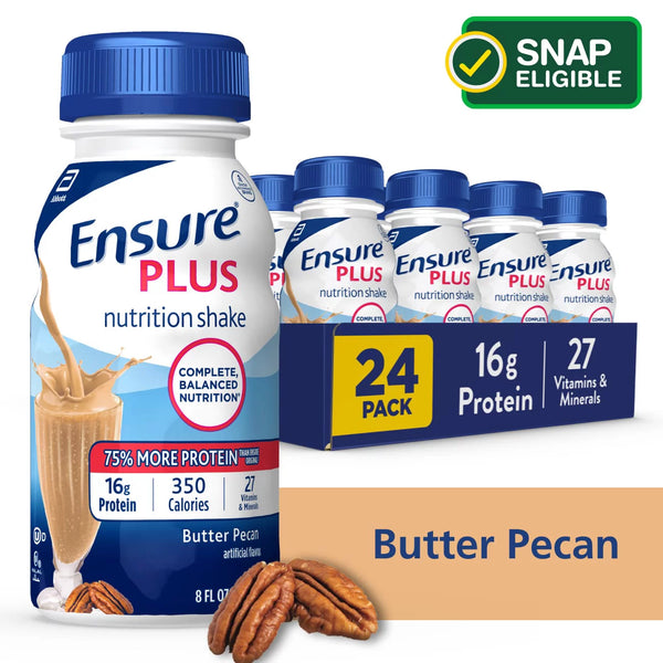 Ensure Plus Nutrition Shake - Butter Pecan | 6-24 Pack