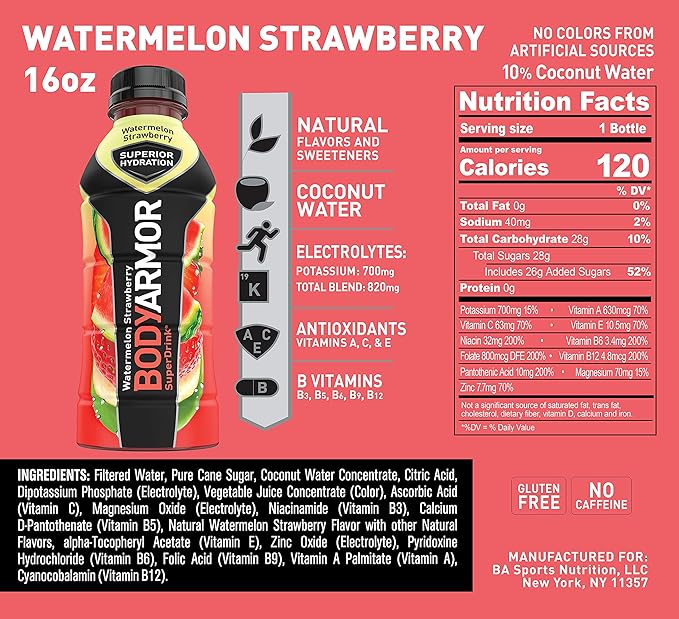 BODYARMOR Sports Drink Watermelon Strawberry - Leo Smart Traders