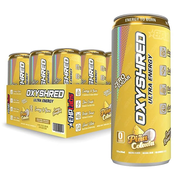 EHPlabs OxyShred Ultra Energy Drink - Pina Colada | 12 Pack