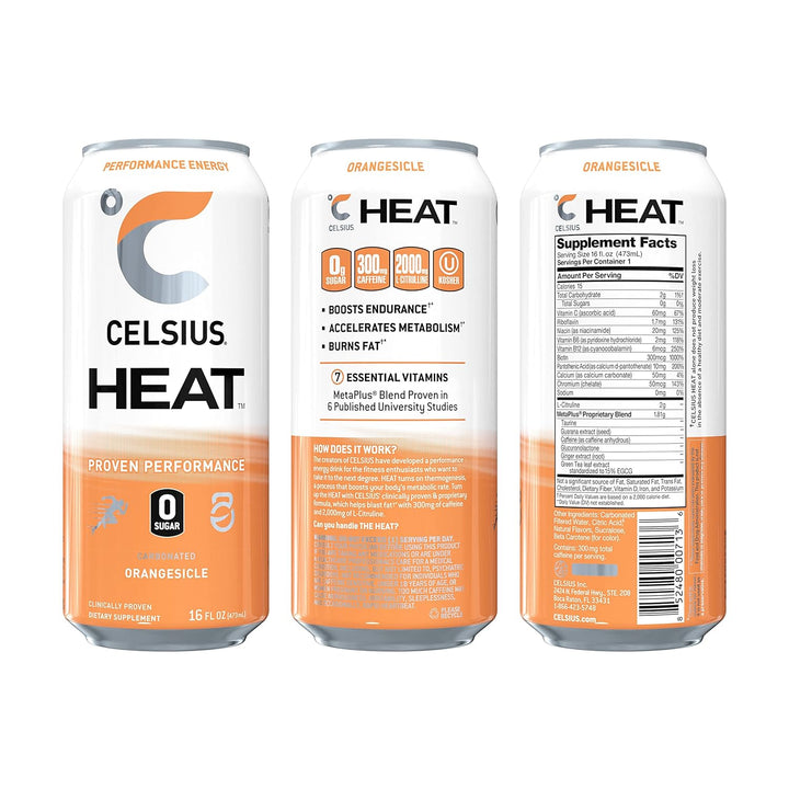 CELSIUS HEAT Energy Drink Orangesicle - Leo Smart Traders