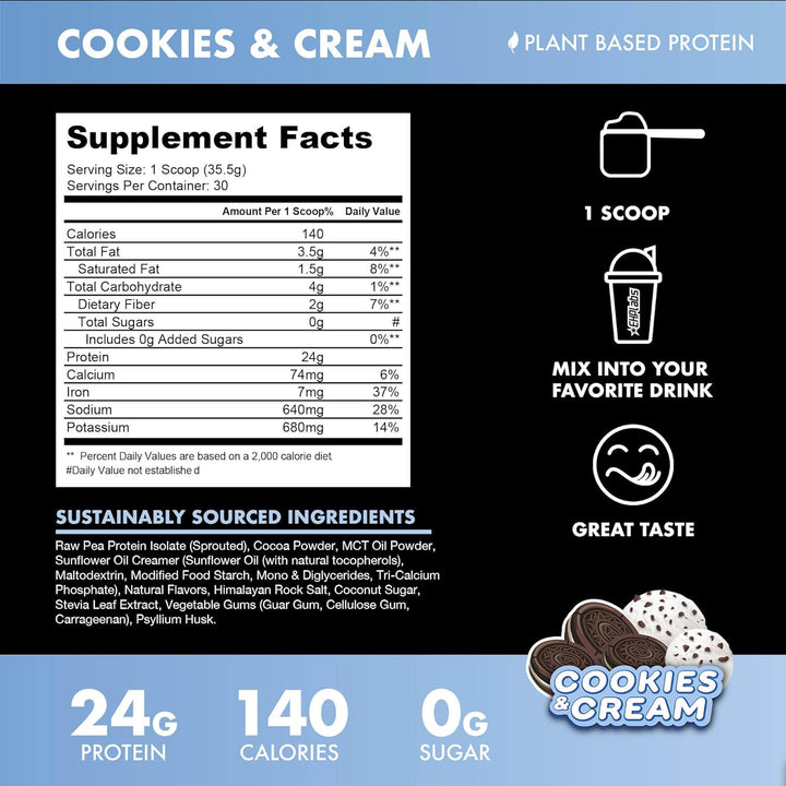 BLESSED Plant Based Protein Supplement Cookies & Cream - Leo Smart Traders