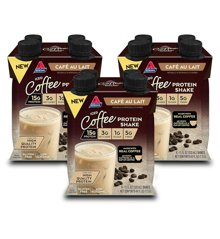 Atkins Iced Coffee Protein Shake Cafe Au Lait - Leo Smart Traders